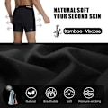 Miniatyrbild 5 av 6: Menu2019s Underkläder Boxer Briefs med fluga Mjuk bekväm andningsbar underkläder för män Multipack Black 2XL