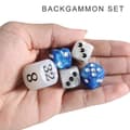 Miniatyrbillede 4 af 5: Klassisk perleterningsæt til backgammon, akrylspiltilbehør elegant perleterningsæt til spilentusiaster Multicolor