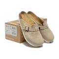Miniatyrbillede 1 af 4: Birkenstock Boston BS Unisex mokkasiner med lukket tå, Lys beige 38