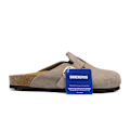 Miniatyrbillede 1 af 3: Birkenstock Boston Big buckle grå beige Unisex ruskindssko med lukket tå 36
