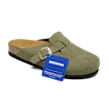 Miniatyrbillede 2 af 3: Birkenstock Boston Big buckle army green Unisex mokkasiner med lukket tå 46