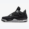 Miniatyrbillede 1 af 5: Jordans 4 Retro SE Black Canvas Mænd og Kvinder Originale AJ4 Sneakers 46