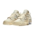 Miniatyrbilde 2 av 5: Off-White x Jordans 4 SP 'Sail' for Menn og Kvinner Originale AJ4 Sneakers 36