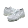 Miniatyrbilde 3 av 5: Air VaporMax 'Pure Platinum' Flyknit Strikkede vevde sportssko med luftpute i full håndflate 36