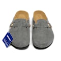 Miniatyrbillede 3 af 3: Birkenstock Boston Big button grå Unisex mokkasiner med lukket tå 36
