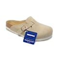 Miniatyrbillede 2 af 4: Birkenstock Boston BS Unisex mokkasiner med lukket tå, Lys beige 42