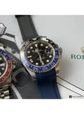 Rubber strap Passar Submariner, GMT seamaster färg Blå Blå