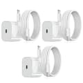 iPhone 20W snabbladdaradapter och USB-C-kabel 3-pack snabbladdningskontakt strömförsörjning kompatibel, iPhone (lighting), 3-pack iphone（lighting） 3-Pack
