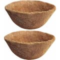 2-pack kokosfiber hängande planteringskorg 35 cm naturlig blomkruksfoder