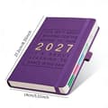 Miniatyrbillede 1 af 3: 2027 Planlægger (Engelsk version), Kalender, Notesbog, Arbejdseffektivitets-optager, Elastik-planlægger (Lilla) LILLA, LILLA PURPER