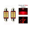 c5w Canbus 31mm Rød Led SV8.5 2-pak 12v Rød