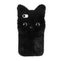 Iphone Covers og Tilbehør: Sort Plys Katte Telefoncover til Iphone iphone12/12pro iphone12/12pro