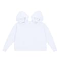 Unisex Parhette Intim Hettegenser Langermet Ensfarget Pullover Topper White