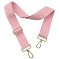 Miniatyrbild 1 av 8: Axelremsväskor för handväskor Breda axelremsväskor Justerbar ersättningsbroderad handväskrem för handväskor Gold Hardware-pink-2