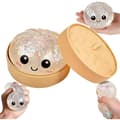 Glitterboll, Glitterboll Squishy Box, Ångestlindring Fidget Sensorisk Mjuk Kläm Decompression Dough Stressavlastare (Vit-A) Vit