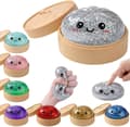 Glitter Dumpling Squishies Mystery Box, Mjuk Dumpling Stressavlastande Sensorisk Leksak för Vuxna (Silver) silver