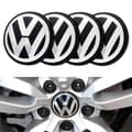 4-pack - Volkswagen VW Navkapslar - Bil Silver
