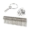 50-pack nyckelringar kort kedja 25 mm, silver