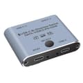 Tovejs USB C KVM Switch Splitter til 8K@60Hz/4K@144Hz Videooverførsel+100W Opladning+10Gbps Data