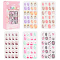 120 st Kids False Nails Press-on, Full Cover Korta False Nails 3D för flickor Barn (Huvudbildsstil)