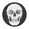 Miniatyrbild 1 av 9: POPSOCKETS Shaky Bones White avtagbart grepp med stativfunktion