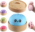 Dumpling Squishy Mystery Box, Söt Mjuk Dumpling Stressboll Sensorisk Leksak, Ångestlindrande Skrivbordsleksak (Blå) robin blue