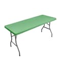 Bästsäljande tvättbart hopfällbart picknickbordskydd för rektangulära bord green 243x76cm