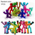 Stickman Sucker Leksaker Vridbara Klibbiga Robotleksaker Actionfigurer Kreativa Deformerbara Stickbot Stress
