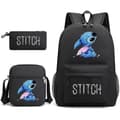 Lilo & Stitch Rygsæk Sæt Skoletaske. Y Sort Sort Sort Black