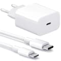 Ipad-laddare - Snabbladdare - Strömadapter + Datakabel - 20W USB-C Vit