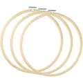 st 25 cm broderiram, trä, bambu, rund ram för korsstygn