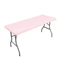 Tvättbart hopfällbart picknickbordskydd för rektangulära bord pink 120x58cm