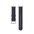 Äkta läderrem för Fitbit Versa 4 / Sense 2 Marinblå Navy Blue