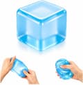 Isbit Squishy, Klemme Stress Terning til Angstlindring, Blødt Squishy Fidget Legetøj til Voksne, Sensorisk Gelkugle til Fødselsdagsgave, Skrivebord Light Blue