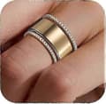 2-pack 14K guldpläterade stapelbara ringar för Oura Gen 4/Oura Gen 3, kubisk zirkonia simulerad diamant Oura ringstack för kvinnor-M Gold 9