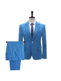 Todelt dress for menn, smal passform, forretningsbryllup, festtuxedoer, blå, størrelse M blue M