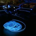 LED Dekorativ Lampa Bil Interiör Atmosfär Tråd BLÅ blå USB-driven blue
