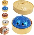 Glitter Dumpling Squishy, 2026 Ny Ångad Bulle Klämboll för Tryckavlastning med Ånglåda för Att Lindra Tryck (Blå) Blue