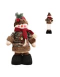 Julplyschdockset med utdragbara ben, tomte, ren, snögubbe, stil2 style2