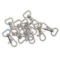 Svängbara halvrunda ringar med karbinhake 10 st Silver 1,5 cm Silver 1,5 cm