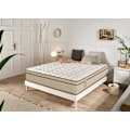 Miniatyrbillede 2 af 4: Hybrid brun madras 140x190cm | Fjedre + formhukommelse | Fast, sovende uafhængighed | Tykkelse 25 cm| Moonia