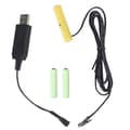 USB till 1,5V 3V 4,5V 6V AAA-4AAA Batterieliminator Kan Ersätta 1-4AAA Batterier 4.5V