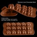 Miniatyrbillede 3 af 5: Chokoladeform 2 stk. Emoticon-formede slikforme Søde silikonebageforme Isterningebakke Mini budding Gummy Maker (2 stk. Hjerteformet form)