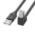 USB A til B Printerkabel med Høj Overførselshastighed, Forlænget Længde, 90 Graders Albue for Effektiv Kontoropsætning 2m Bend down