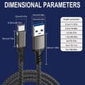 Miniatyrbillede 3 af 5: 20V 3A USB Type C Kabel Hurtig Opladning USB C Data Kabel USB A til USB C Oplader Kabel 20V 3A til Mobiltelefon SSD Harddisk 0.3m