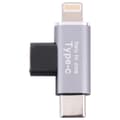 Pikkukuva 5 / 5: Type-C Naaras Lightning Uros + Type-C Uros 2-in-1 Matkapuhelin Tabletti Lataussovitin