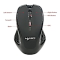 Miniatyrbillede 4 af 5: Hxsj T21 2.4ghz Bluetooth trådløs 2400dpi gamingmus