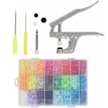 Miniatyrbilde 1 av 5: Trykknapper med trykknapper, 360 sett T5 trykknapper i 24 farger for DIY-håndverk (trykknapper med trykknapper)-mxbc