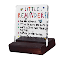 Miniatyrbillede 4 af 5: Inspirerende Skrivebords Skilt Opmuntring Cheer Up Transparent Akryl Skrivebord Træ Stativ Dekorativt Skilt til Hjem 4.7 X 4.7 X 0.3in YEMAA