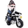 Pikkukuva 1 / 5: Moottoripyöräilijä-tonttupuutarhakoristeet 13 cm Hauska tonttu moottoripyörällä Ulkokoriste Resin Garden Gnome Statue terassille nurmikolle pihan taidekoristeeksi
